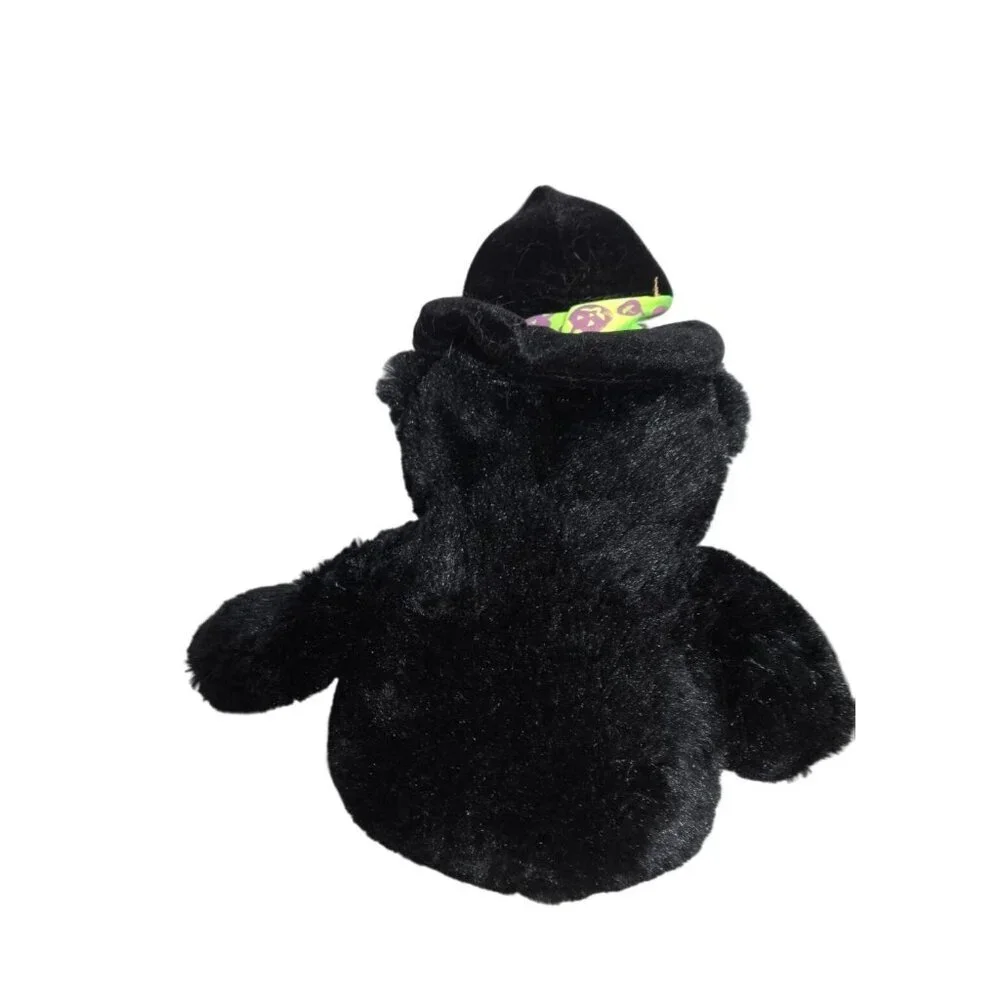Fiesta Black Zombie Cat with Green Accents & Witch Hat and Blood‎ Shot Eyes